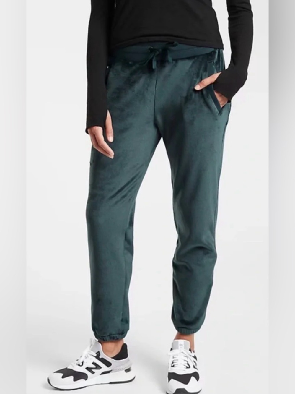 Athleta Double Cozy Karma Jogger - Emerald Green